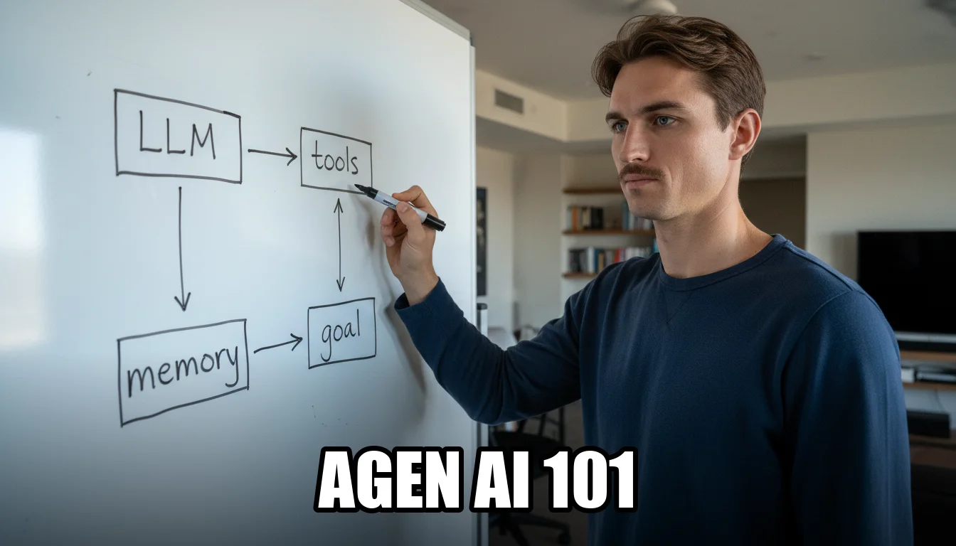 Diagram Komponen AI Agent - 4 Blok Bangunan Penting